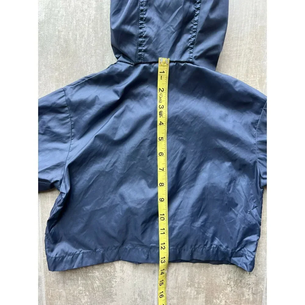 BABY GAP Navy Blue Lightweight Rain Jacket Hooded Package w/ Travel Pouch 12-24M